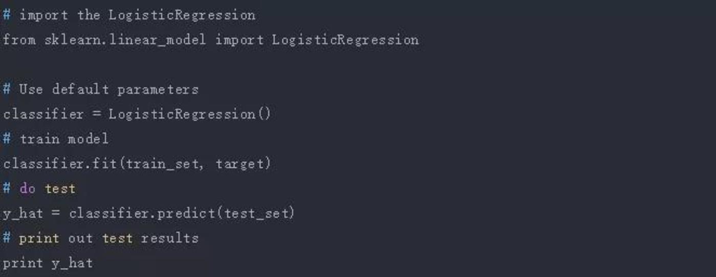 （用Python训练和使用一个logistic Regression模型）